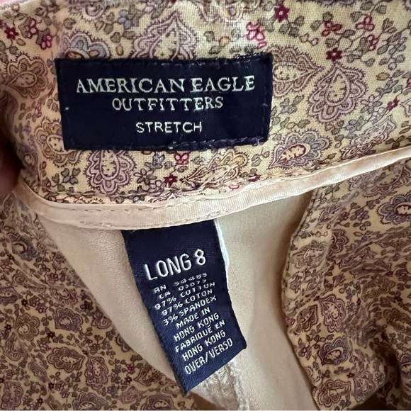 American Eagle Outfitters Khaki Beige Stretch Bootcut Long denim Pants Size 8 - Picture 5 of 13